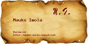 Mauks Imola névjegykártya